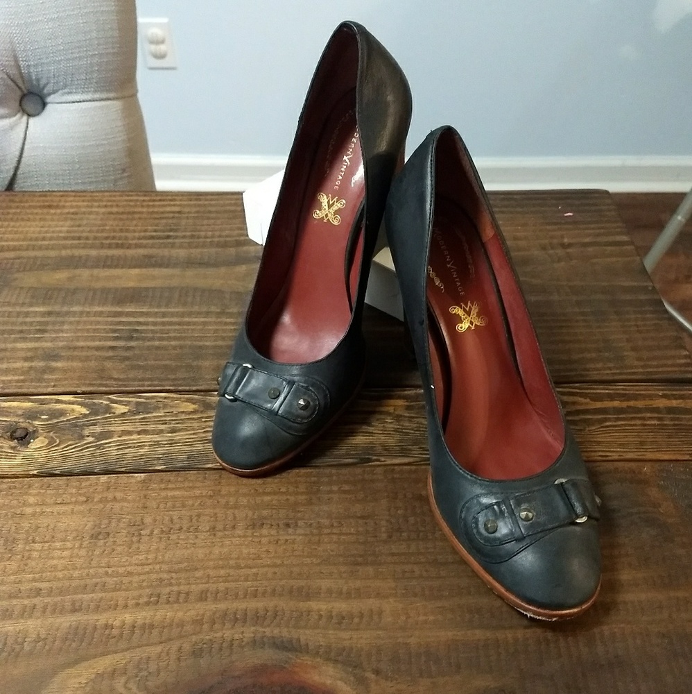 Modern Vintage black wedge heels